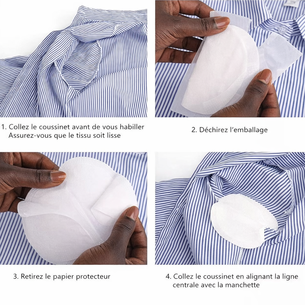 Patchs anti traces de transpiration | garde tes aisselles fraîches et sèches toute la journée !