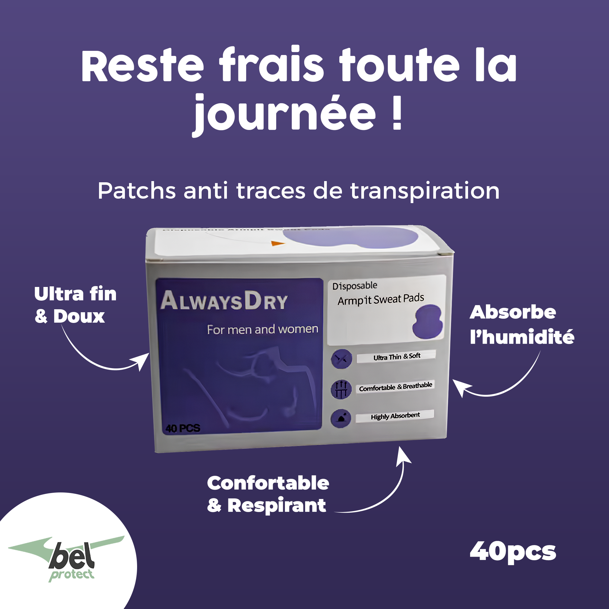 Patchs Anti-traces de transpiration