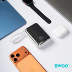 BO-P78 BWOO 20000mAh PD45W Banque d'alimentation avec câbles de charge intégrés