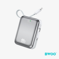 BO-P78 BWOO 20000mAh PD45W Banque d'alimentation avec câbles de charge intégrés